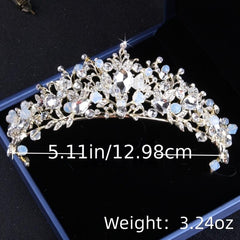 Baroque Crystal Bridal Jewelry Set Vintage Rhinestone Tiara Necklace Earring