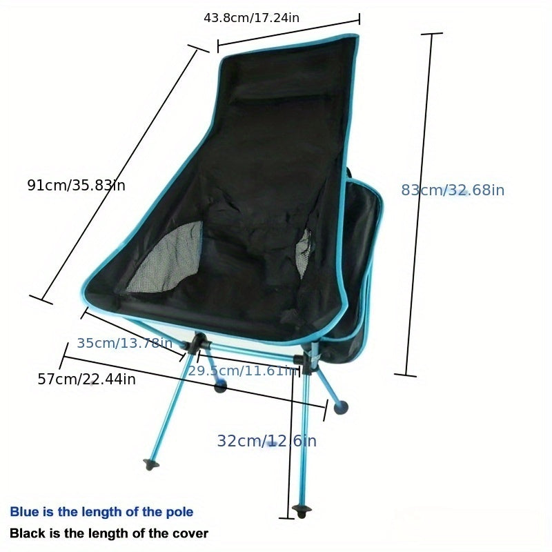 Portable Folding Chair Aluminum Alloy Moon Chair for Outdoor Camping