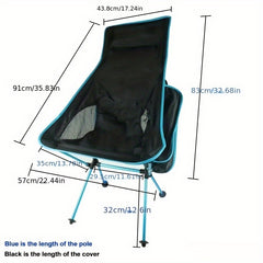 Portable Folding Chair Aluminum Alloy Moon Chair for Outdoor Camping