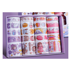 Girly Heart Sticker Tape - 20 Rolls - Customizable Material