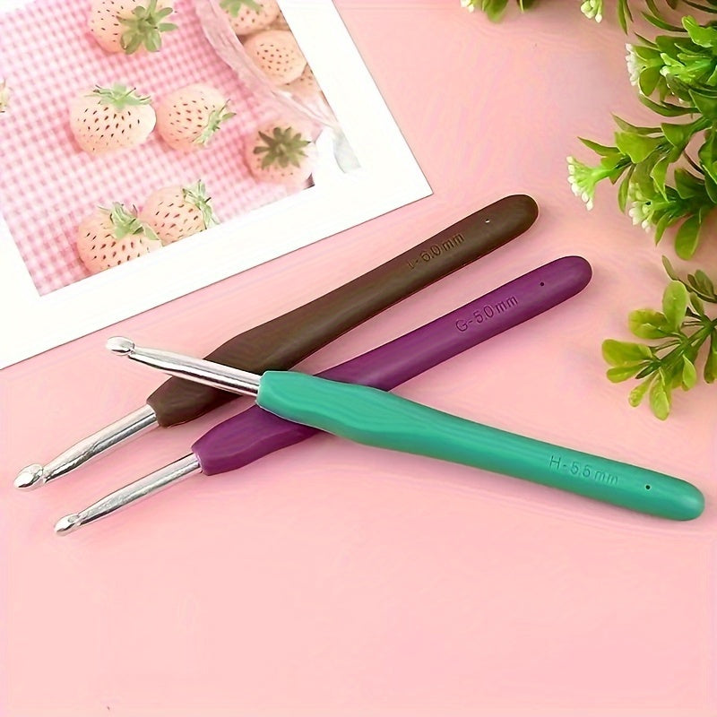 Colorful Crochet Soft Handle Crochet Hooks Set, Ergonomic Grip, Arthritic Hands