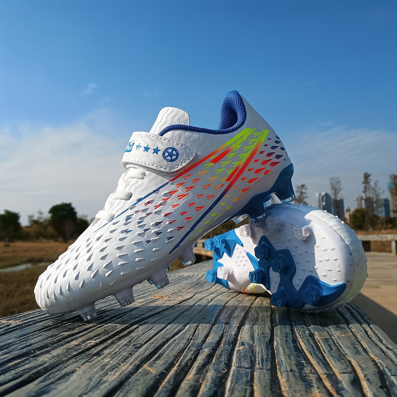 Youth Spiked Football Cleat Non-Slip Outdoor Soccer Shoes