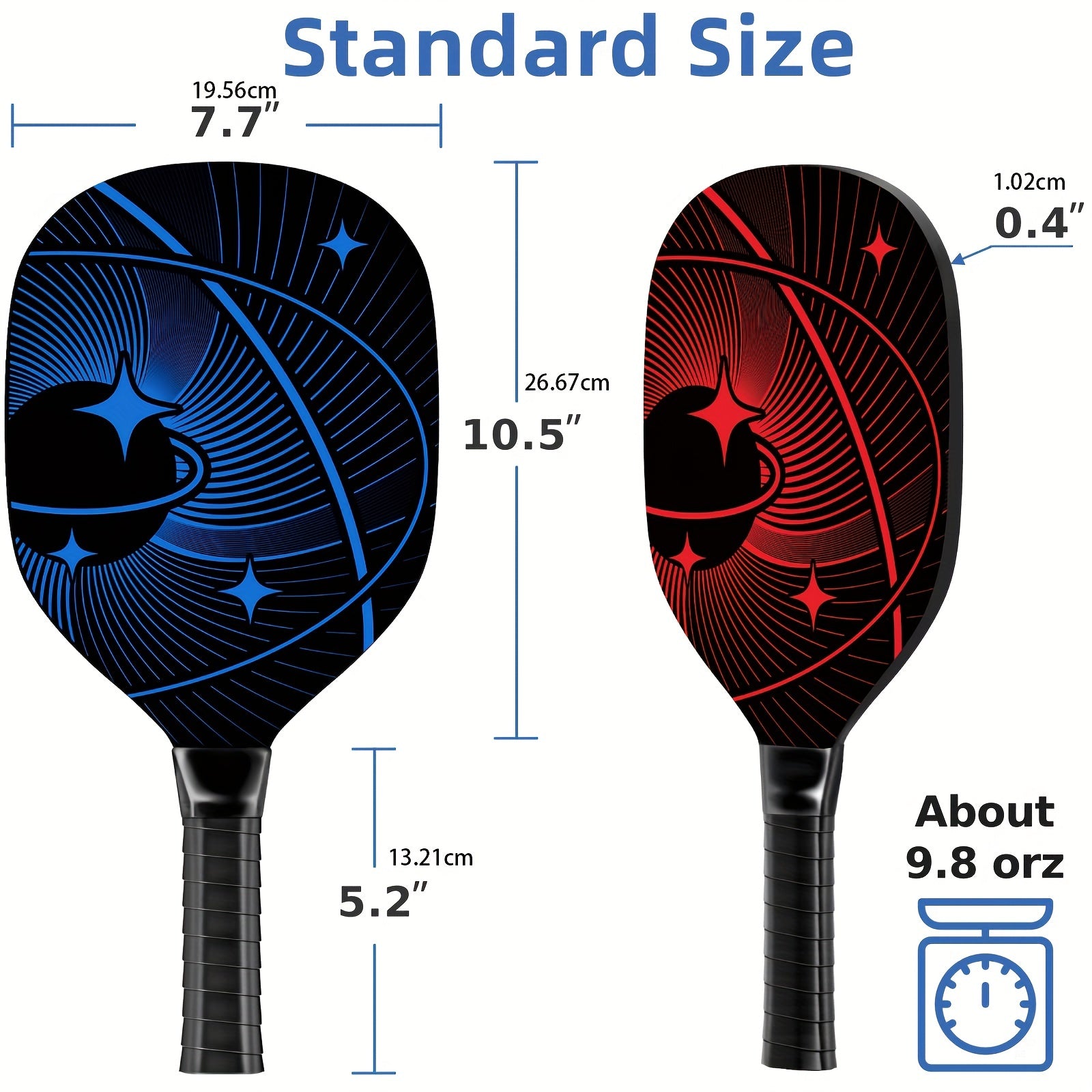 1pc Pickleball Paddles Set with 4 Wooden Paddles, 4 Balls, 4 Cooling Towels, Bag