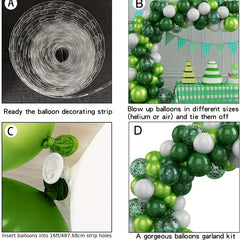 Green Balloon Garland Arch Kit 107Pcs