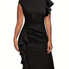Ruffle Trim Sleeveless Pencil Dress for Party & Banquet Women's Clothing