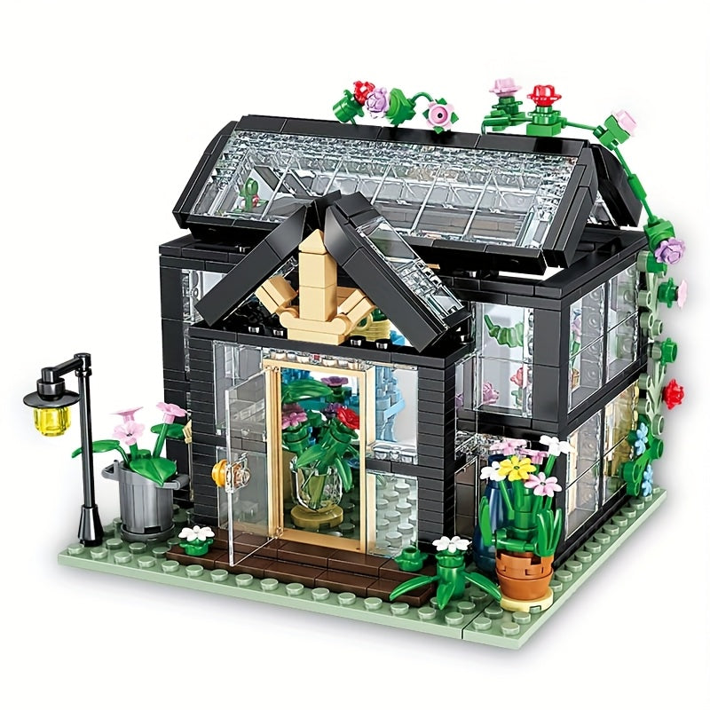 Flower House Building Set Construction Model Kit for Stack Skills Training