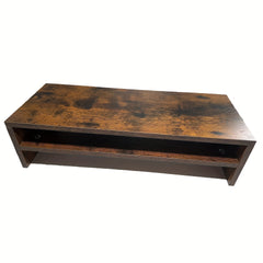 2 Tier Wooden Monitor Stand Riser For Desk - Home Office Desk Shelf