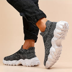 Men's Plus Size Running Sneakers Breathable Slip On Shoes for Outdoor