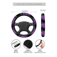 Stylish Purple Butterfly Steering Wheel Cover