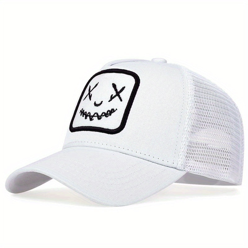 Men's Happy Face Baseball Cap Adjustable Casual Hat Spring Autumn Summer Style