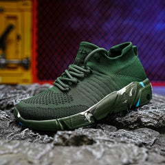 Men's Lace-up Sneakers Lightweight Breathable Athletic Shoes