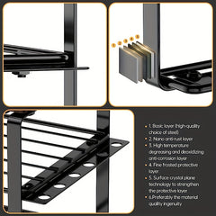 3-Layer Power Tool Organizer Rack Wall Mount Heavy Duty Metal Tool Shelf