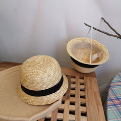 Baby Sunshade Straw Fisherman Hat for Summer