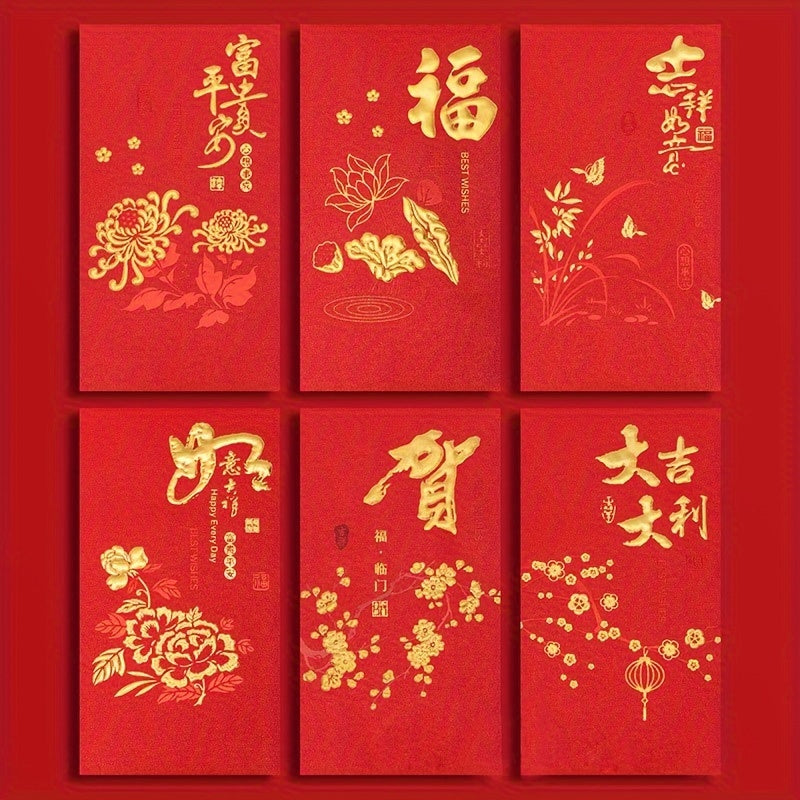 10pcs Red Envelopes for Wedding Engagement Year's Celebration