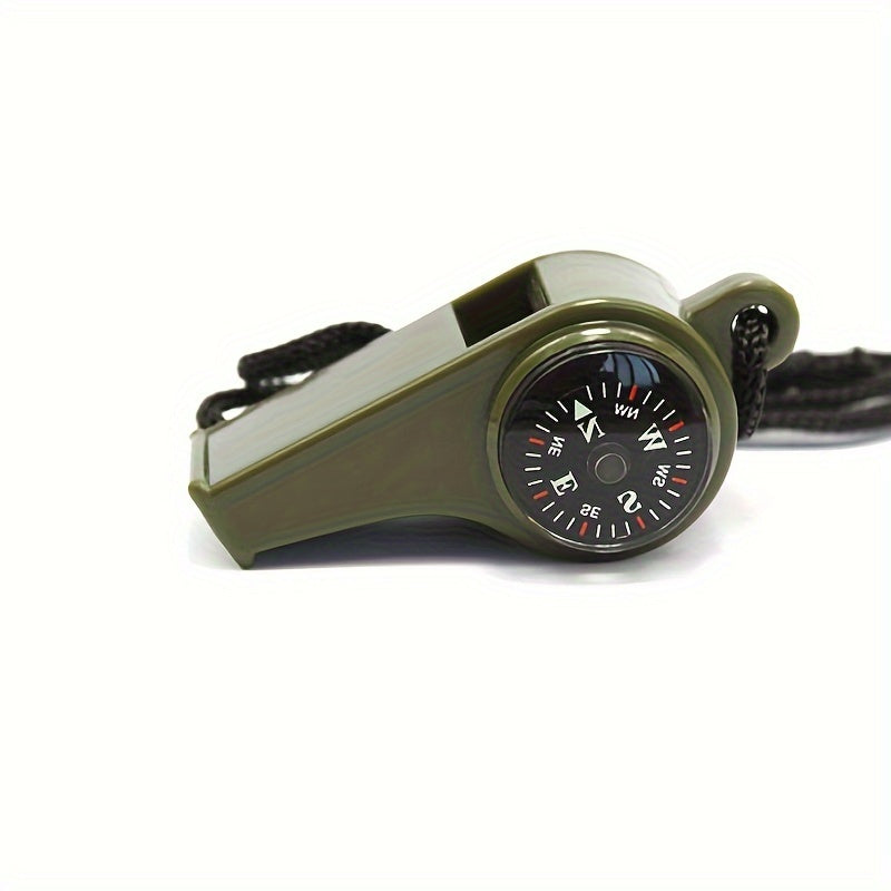 3-in-1 Emergency Survival Whistle with Compass & Thermometer