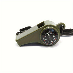 3-in-1 Emergency Survival Whistle with Compass & Thermometer