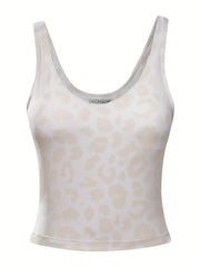 Longline Padded Sports Bra Medium Support Yoga Gym Tank Top