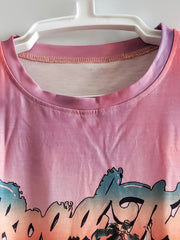 Men's Beach Resort Print Stretch Tee Shirt for Summer