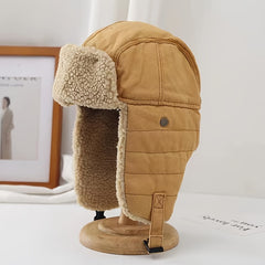 Winter Cycling Skiing Hat Warm Trapper Hat With Earflaps