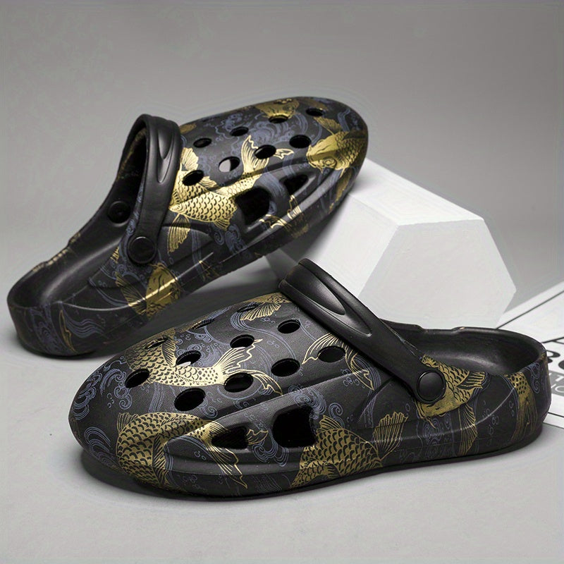 Men's Lightweight Comfy Clogs Hollow Out Non Slip Garden Shoes
