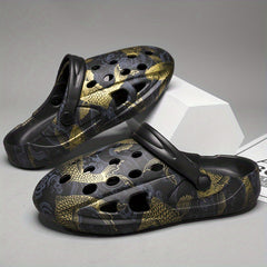 Men's Lightweight Comfy Clogs Hollow Out Non Slip Garden Shoes