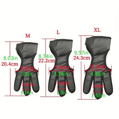 Archery 3 Finger Leather Glove Finger Tab for Beginners