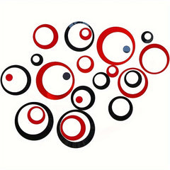 24pcs Acrylic Circular Mirror Wall Stickers - Modern Art Murals