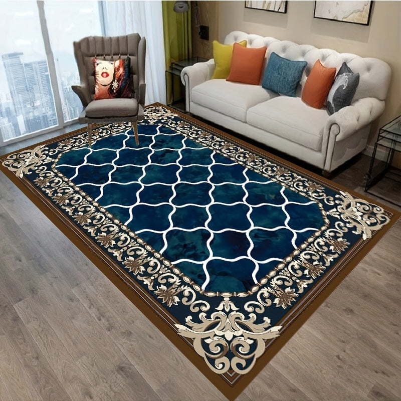 Geometric Absorbent Non Slip Soft Floor Mat Easy to Clean Minimalist Rug