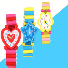 Cartoon Elastic Wooden Watch Wristbands - School Award Prize Gift