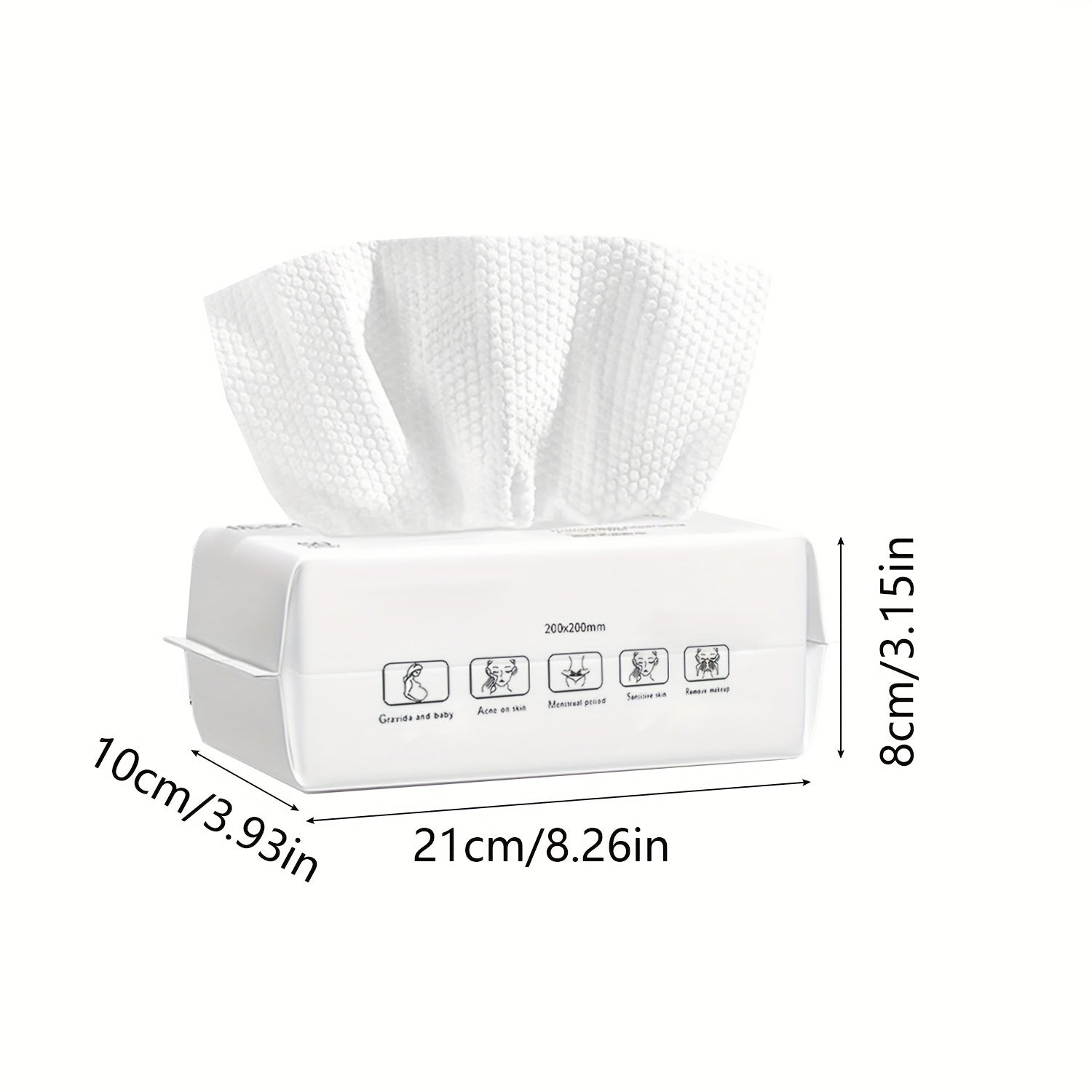 100 Pcs Disposable Face Towel For Washing Soft Dry Wipes Facial Cloths