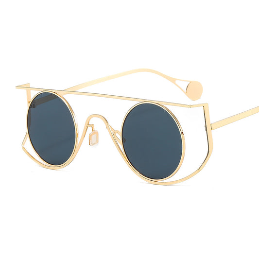 Metal Punk Colorful Lens Sunglasses Vintage Glasses Women Unisex Sunglasses