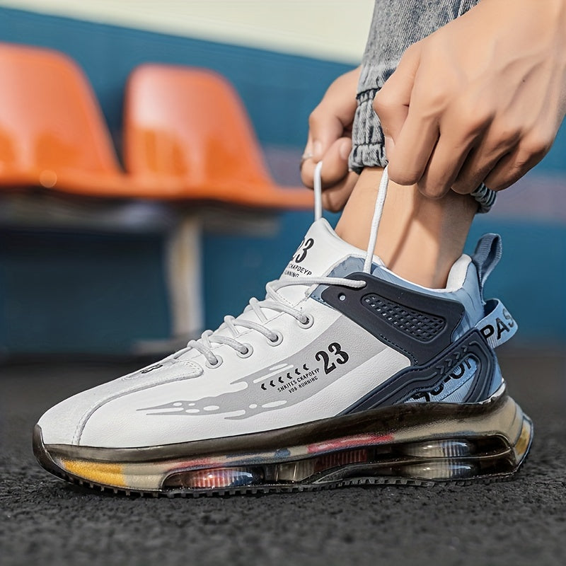 Men's Breathable Lace Up Sneakers Comfortable Air Cushion Shoes