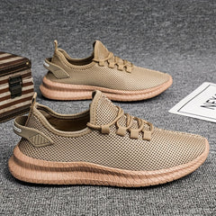 Men's Lace-up Lightweight Sneakers Breathable Outdoor Casual Shoes
