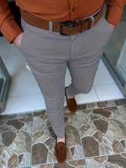 Vintage Style Stretch Dress Pants for Men