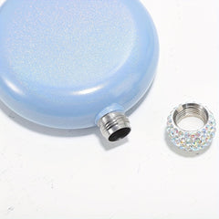 5oz Stainless Steel Wine Bottle Flask Crystal Lid Gift