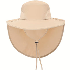 Sunshade Men's Bucket Hat with Face Covering for Fishing