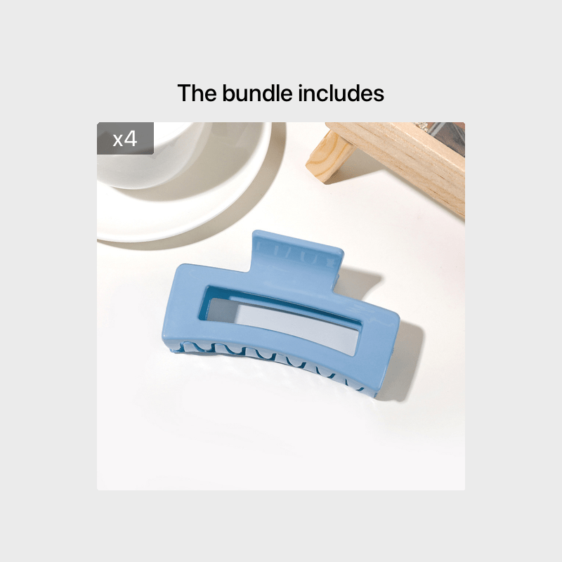 Multicolor Acrylic Hair Clip Thick Rectangle Claw Clips