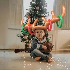 Inflatable Antlers Christmas Hat Kids & Adults Game Props