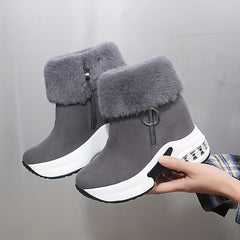 Women's Plush Lined Platform Short Boots