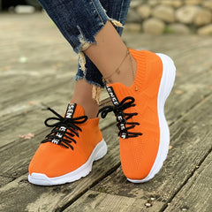 Women's Knit Sports Shoes Breathable Low Top Running Gym Casual Sneakers