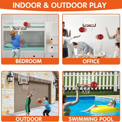 Indoor Mini Basketball Hoop Over The Door For Kids with 4 Balls