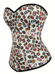 Food Print Lace Up Body Shaper Women's Lingerie