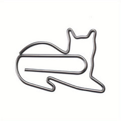 5pcs Colored Cat Paper Clip Animal Shaped Creative Curved Needle