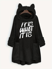 Fluffy Hoodie Long Sleeve Sweatshirt Women's Clothing