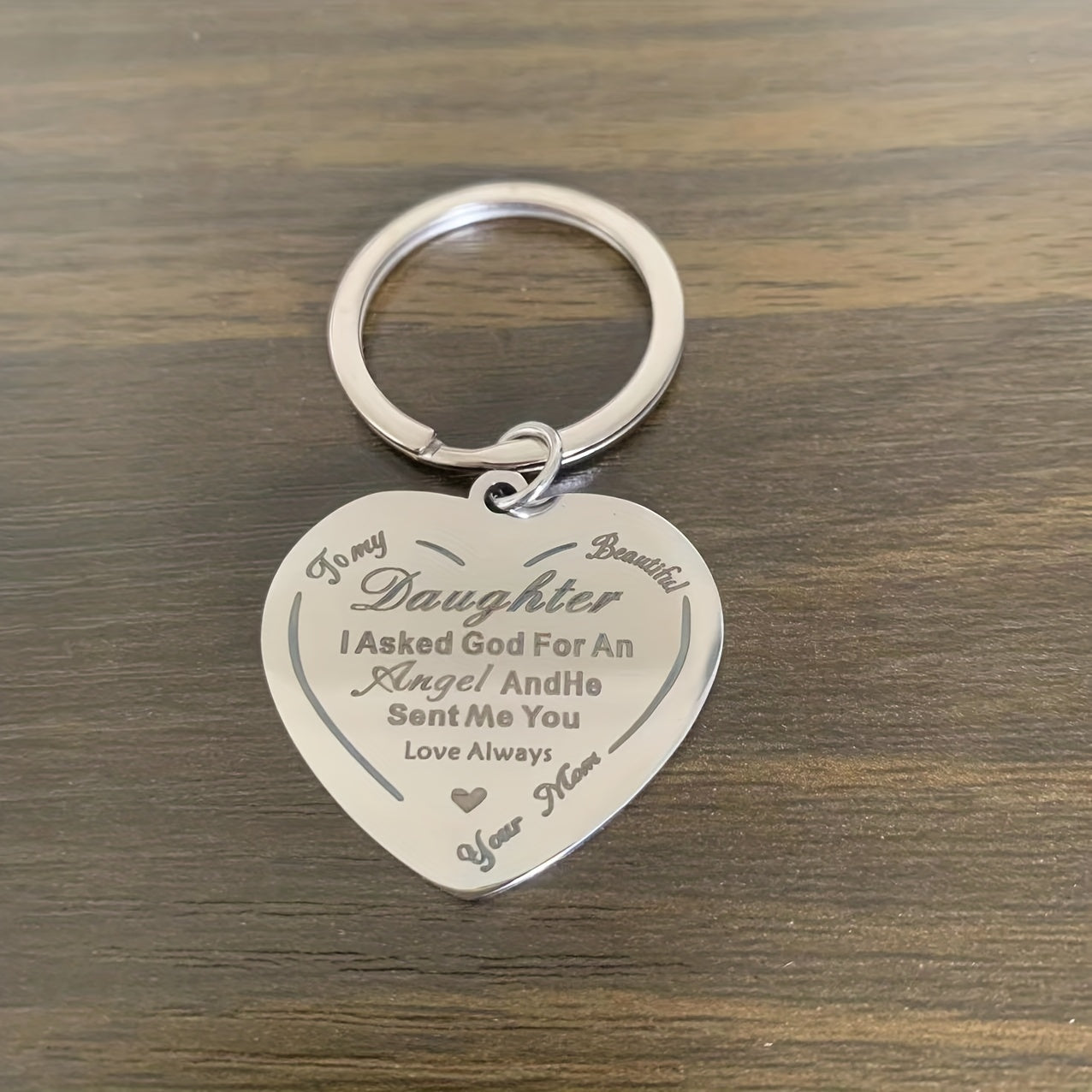 Metal Heart Keyring - Perfect Gift for Daughter