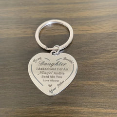 Metal Heart Keyring - Perfect Gift for Daughter