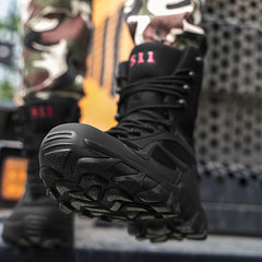 Men's Military Style Hiking Boots Comfy Non Slip Durable Lace Up Shoes
