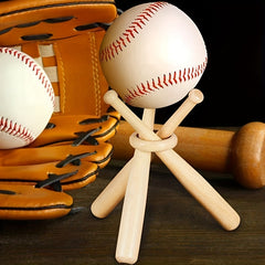 Wooden Baseball Stand Holder - Display Your Collection