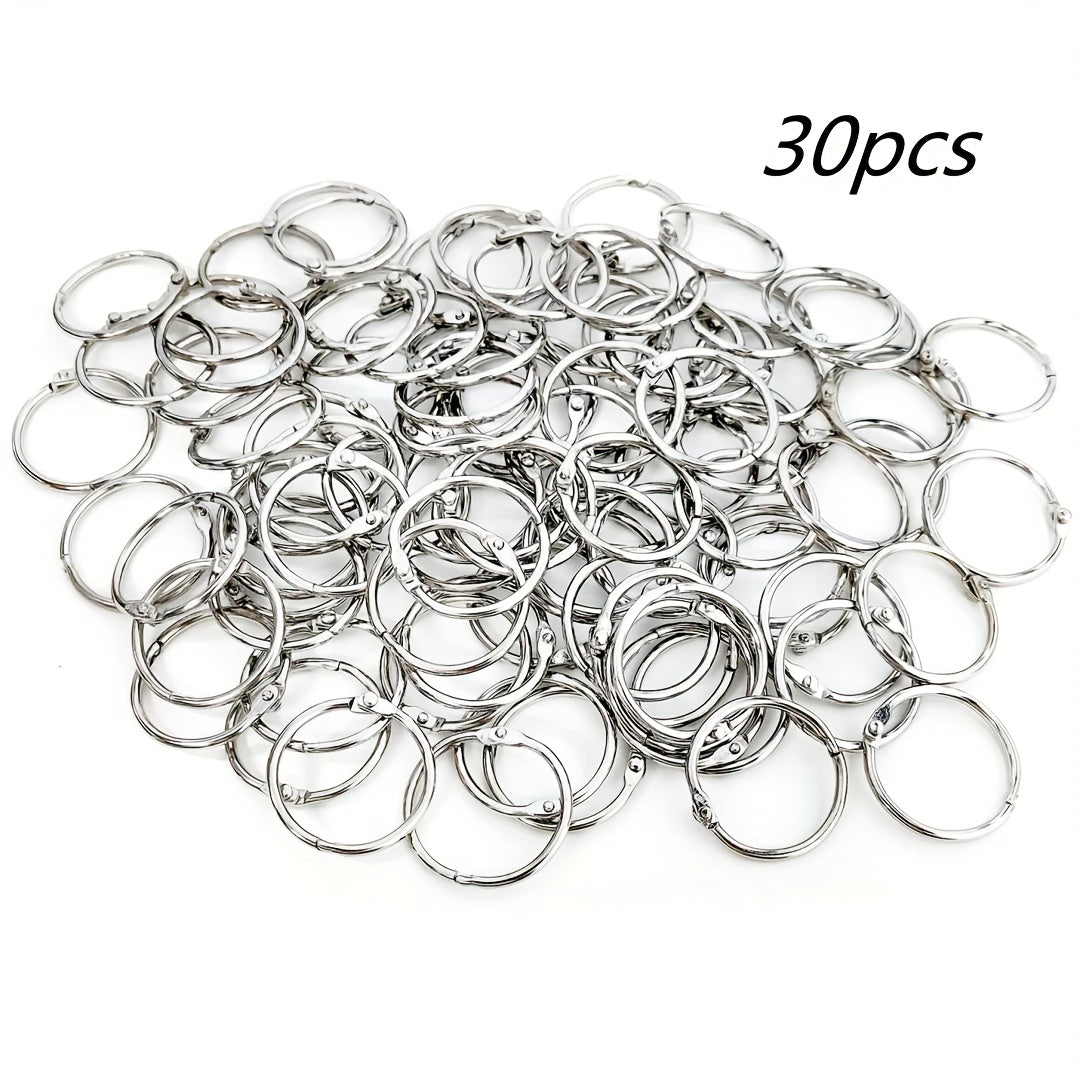 30pcs Loose Leaf Clip Ring 2 1inch Nickel Plated Steel Loose Leaf Clip Ring