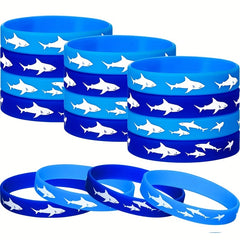 Shark Pattern Silicone Bracelet for Sports and Outdoors